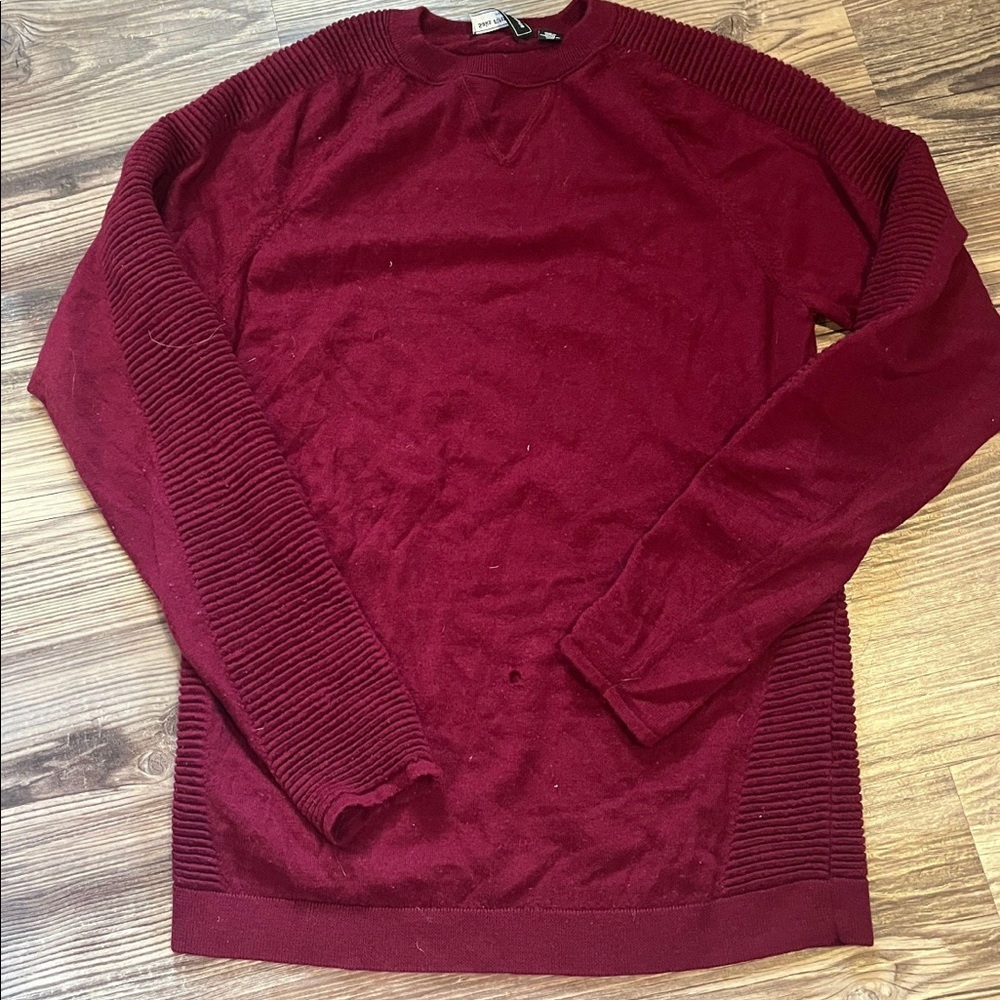SAKS Fifth Avenue Cashmere-like burgundy Sweater